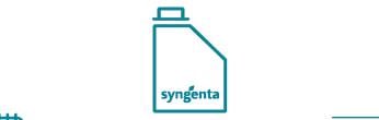 Бірюзовий логотип Syngenta з піктограмою пляшки над написом